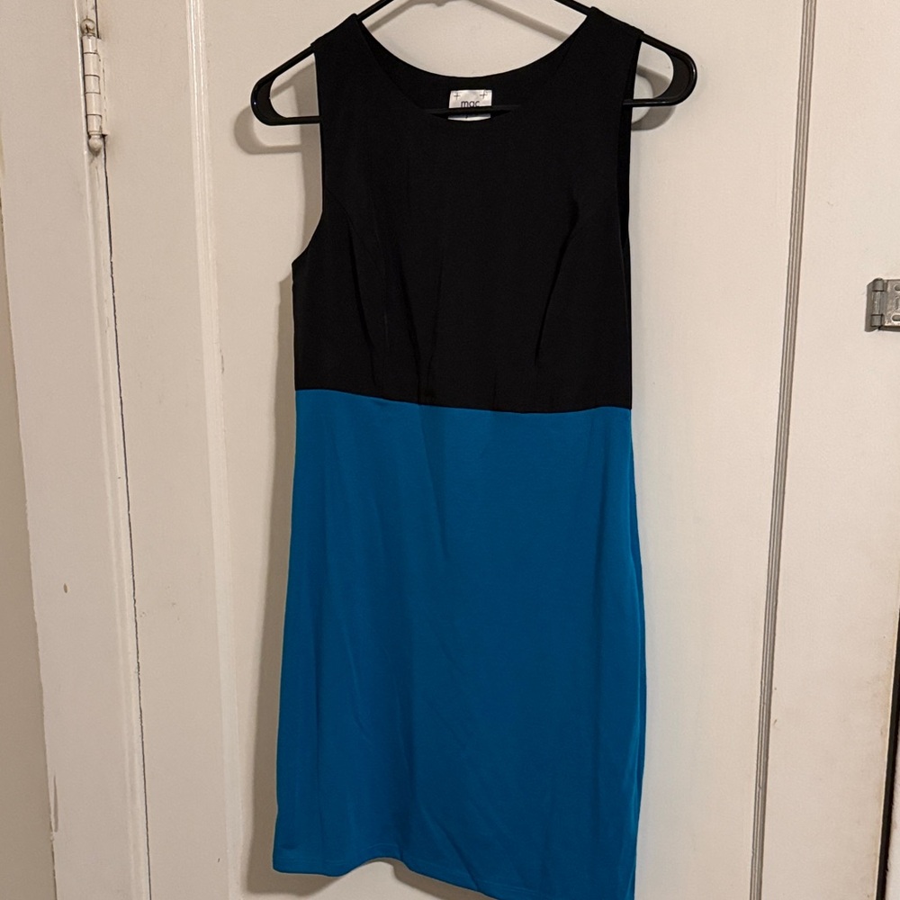 mac & jac Black and Blue Midi Dress